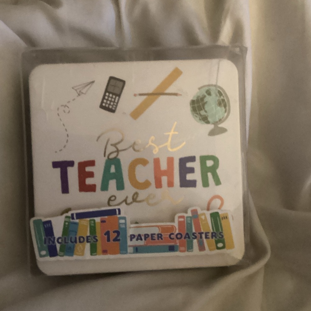 Colorful Teacher Coasters Set - Picture 10 of 11
